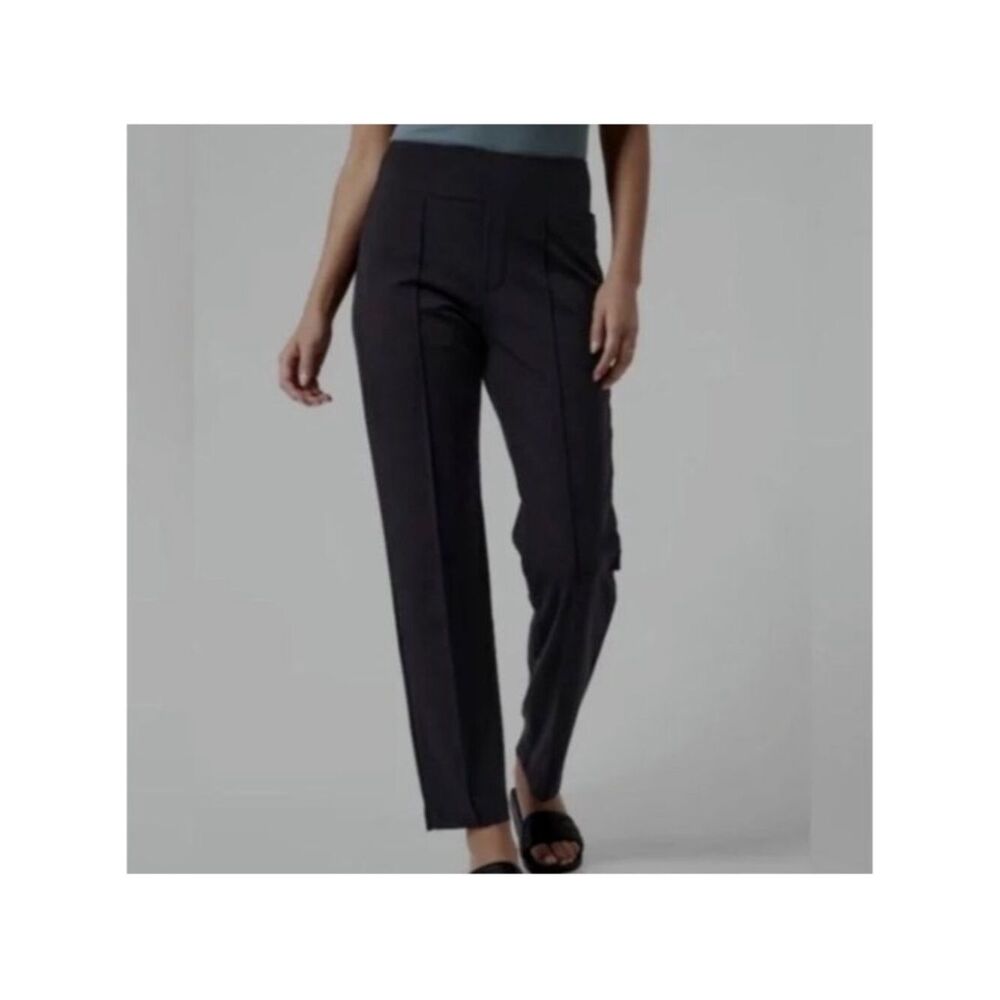 Athleta Headlands Hybrid Pant Black #467186 Nylon Pull On Stretch Pockets Size 8